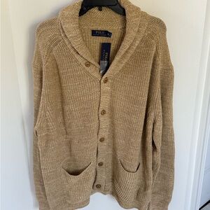 Ralph Lauren Men's Cardigan in Tan